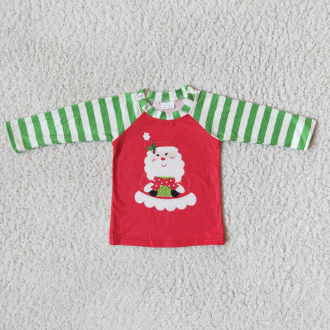 Santa Stripe Long Sleeve Shirt