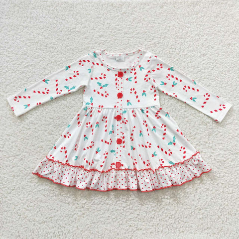 Candy Cane Family Pajamas - Kid Dress