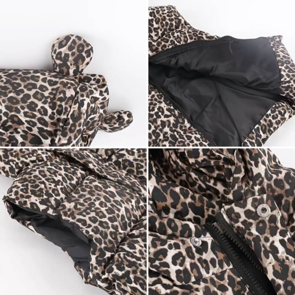 Leopard or Cheetah Peint Puffer Vest