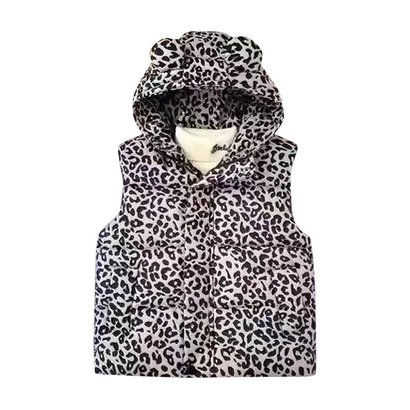 Leopard or Cheetah Peint Puffer Vest
