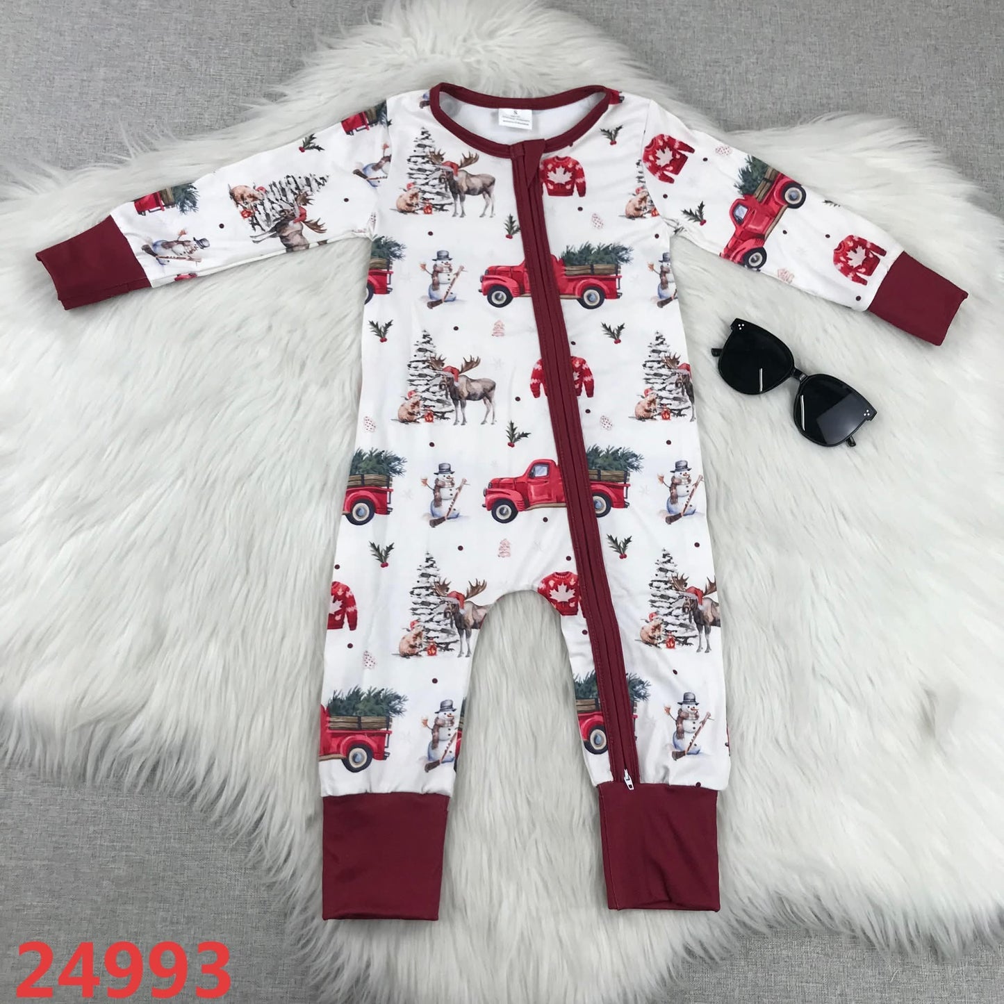 Christmas Red Truck Zippie
