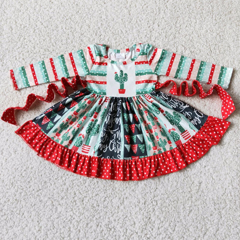 Christmas Cactus Twirl Dress