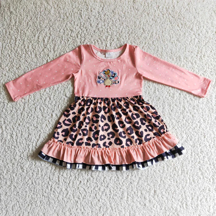 Thanksgiving Pink Turkey Girls Matching Set