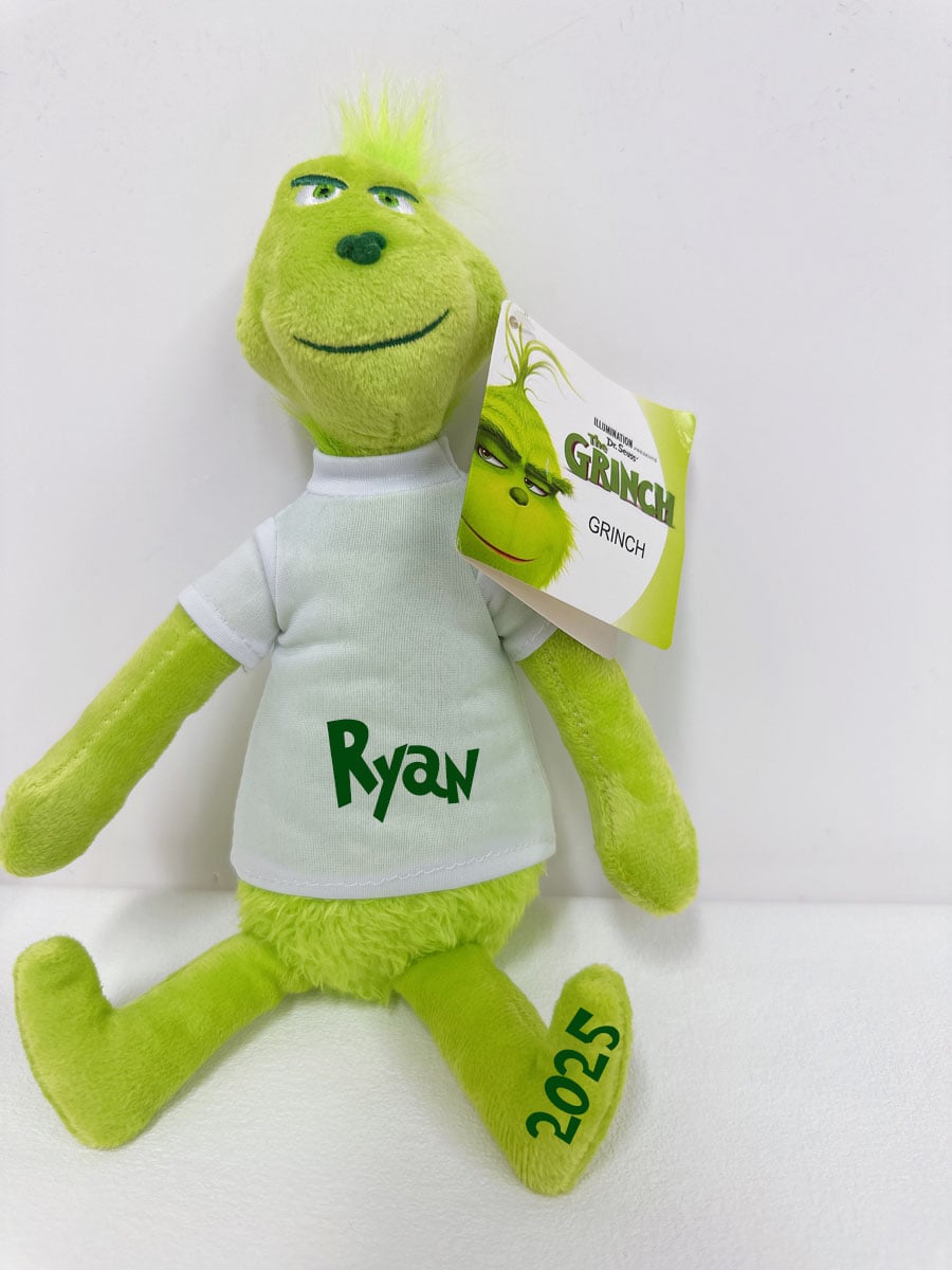 Custom Name Christmas Mean Green Animal or Brown Dog Stuffed Animal