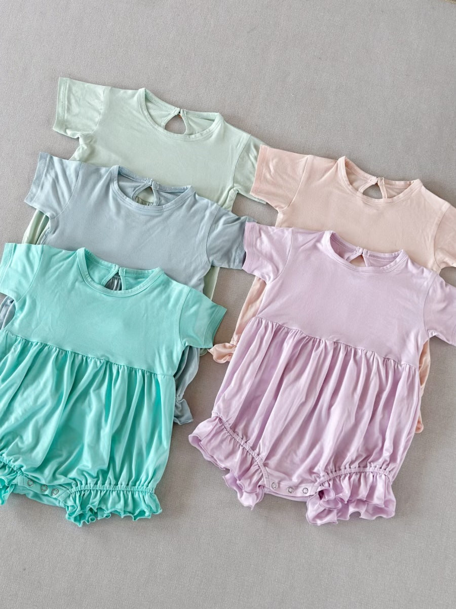 Custom Embroidery Name Kid's Bamboo Rompers