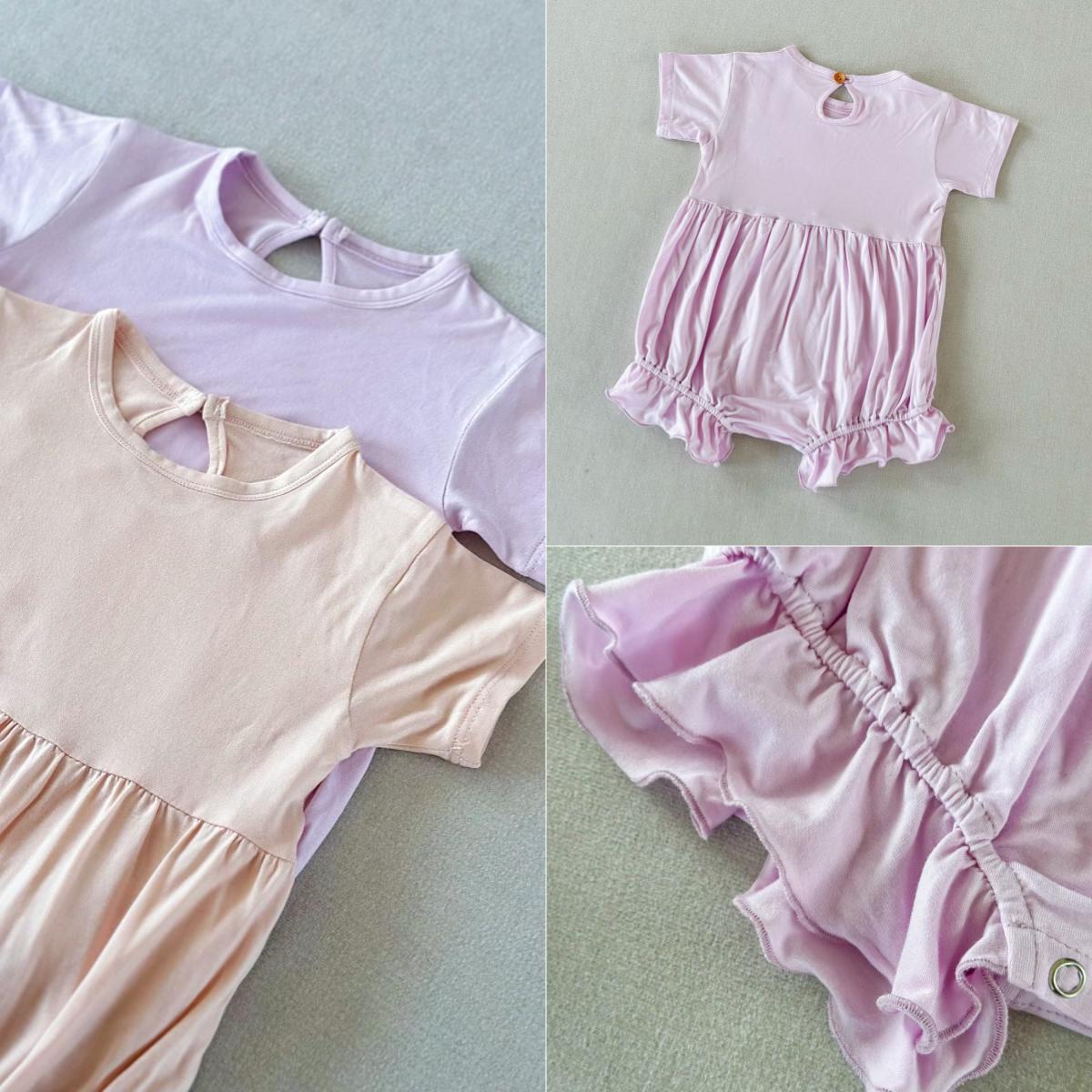 Custom Embroidery Name Kid's Bamboo Rompers