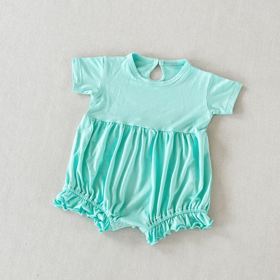 Custom Embroidery Name Kid's Bamboo Rompers
