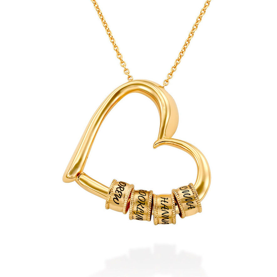 Custom Heart Pendant Personalized Name Necklace