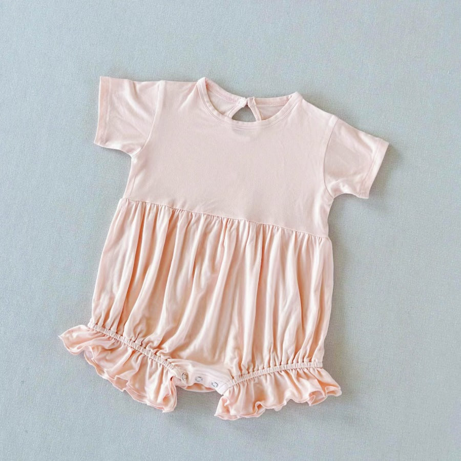 Custom Embroidery Name Kid's Bamboo Rompers
