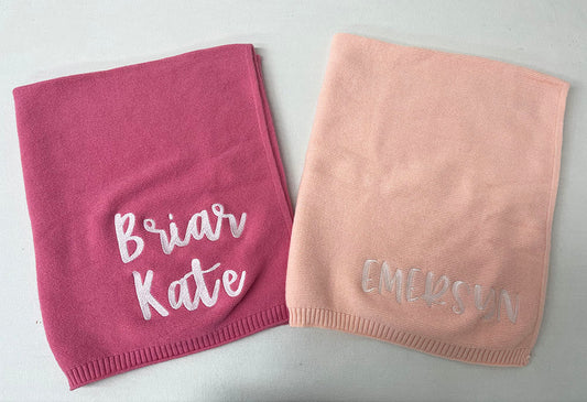 Custom Embroidered Name - Baby Blanket