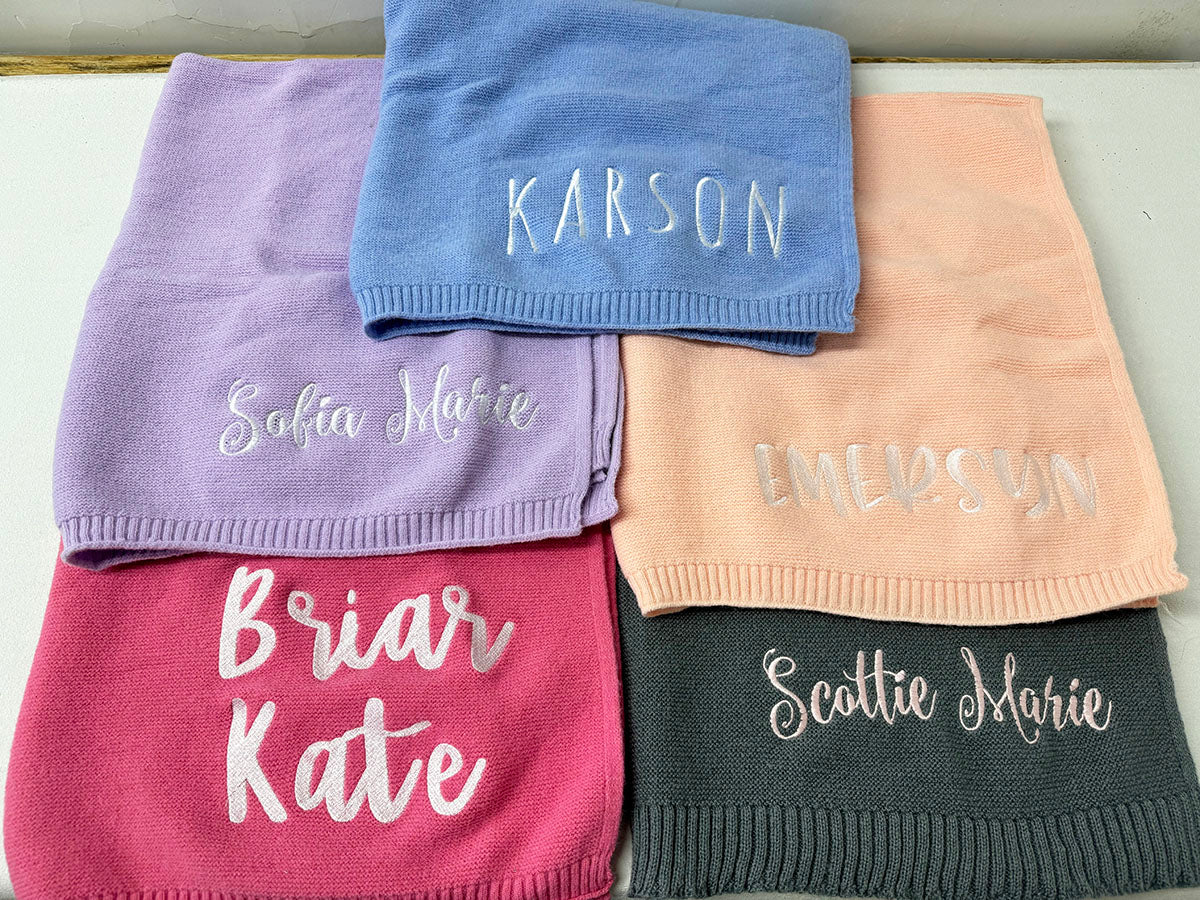 Custom Embroidered Name - Baby Blanket
