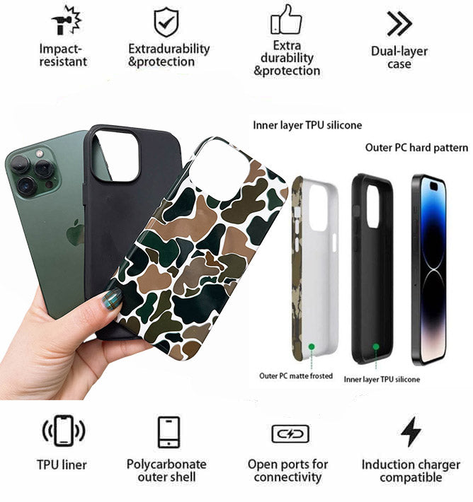 Custom Printed Dual-Layer Film iPhone Case