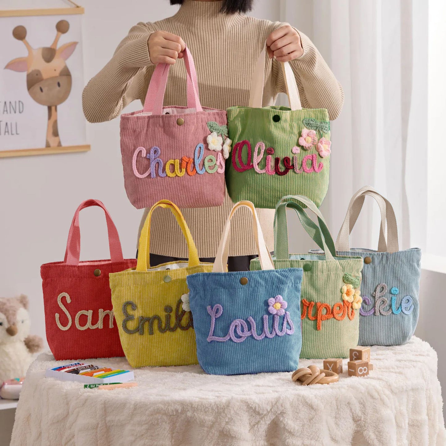 Custom Embroidered Name Handbag