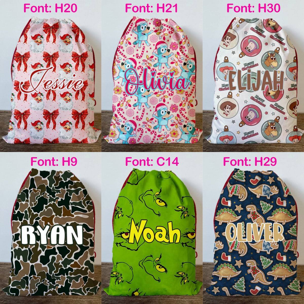 Custom Name Print Bag