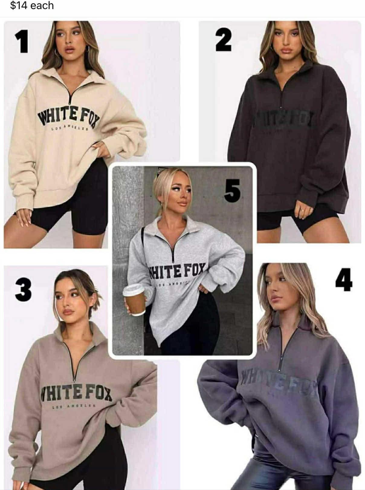 White F 0 X half zip SweatShirt