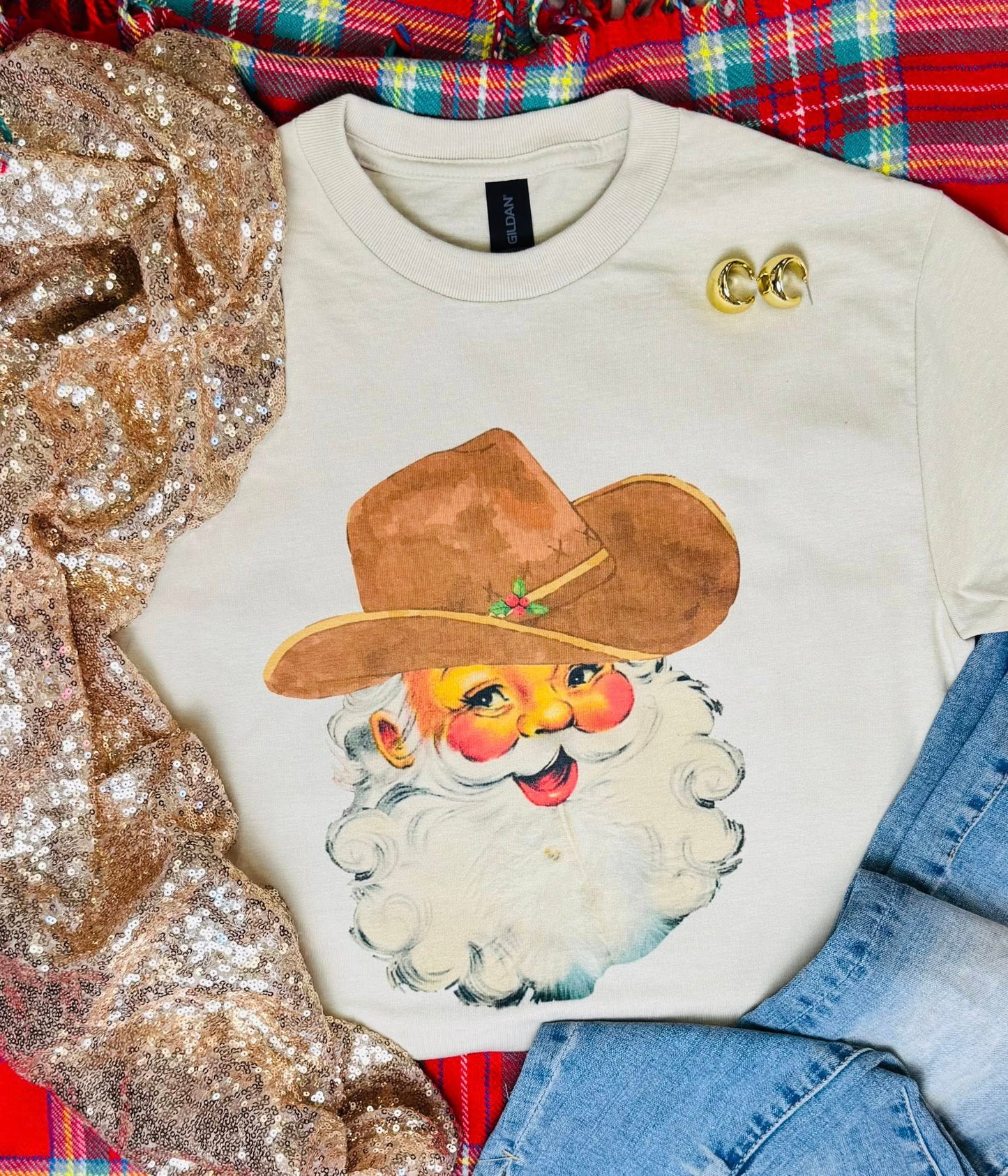 Cowboy Santa Tee