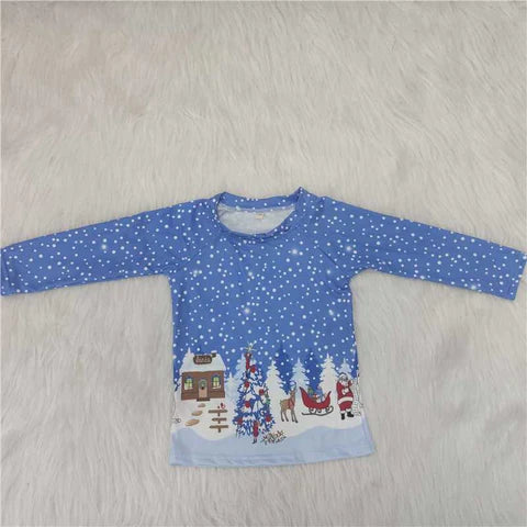 Long Sleeve Christmas Scene Shirt