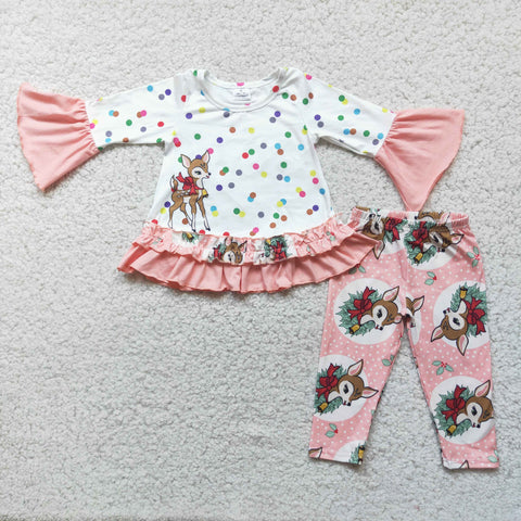 Reindeer Ruffle Pants Set