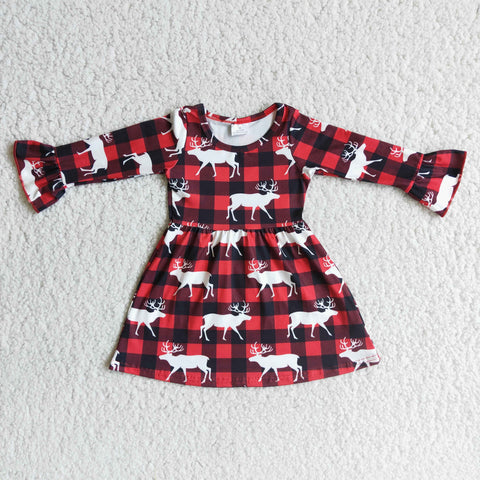 Buffalo Plaid Moose Dress