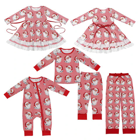 Matching Striped Santa Family Pajamas