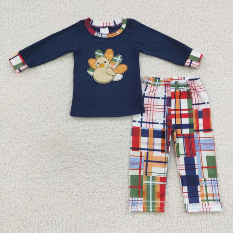Thanksgiving Matching Embroidered Sibiling Set