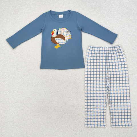 Thanksgiving Embroidered Matching Sibiling Set