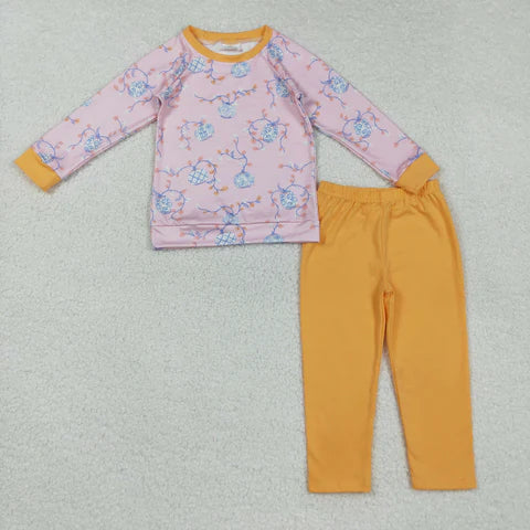 Fall Pumpkin Vine Long Sleeve Pants set
