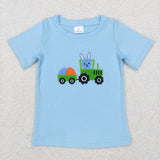 Easter Boys Embroidered tractor shirt