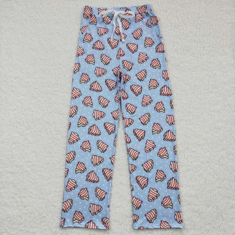 Christmas Tree Cake Family Pajamas - Adult Blue