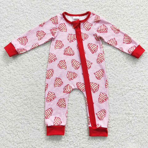 Christmas Tree Cake Family Pajamas - Baby Pink