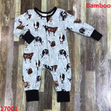 Winter Cow Bamboo Zippie