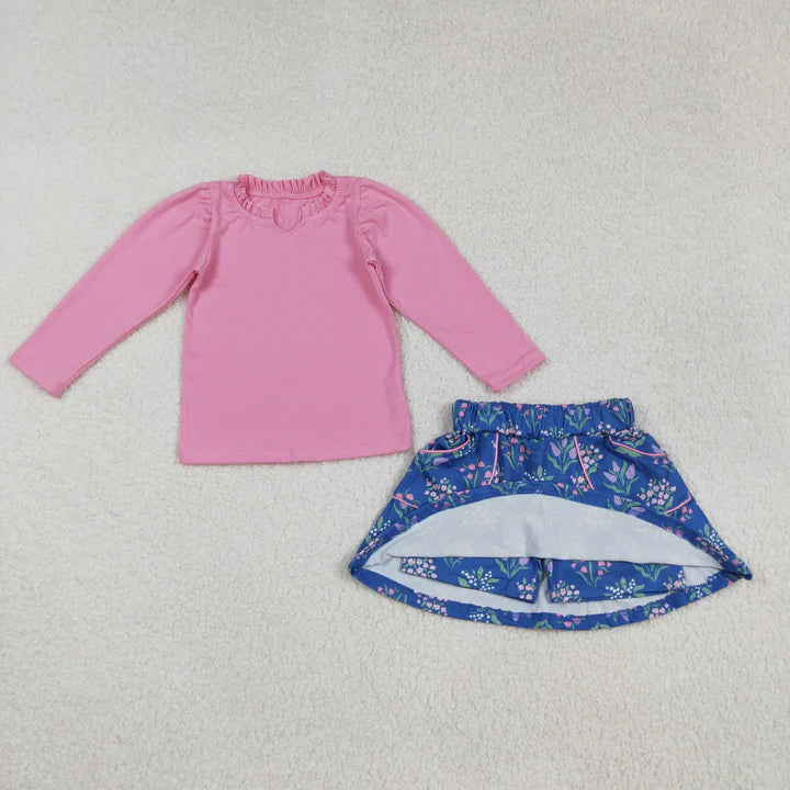 Fall Floral Skort & Dress Set