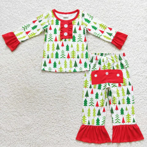 Matching Family Green Christmas Tree Pajamas
