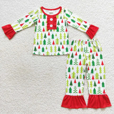Matching Family Green Christmas Tree Pajamas