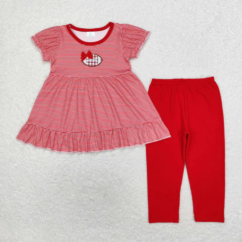 Striped Colors Embroidered Girl's Football Sets