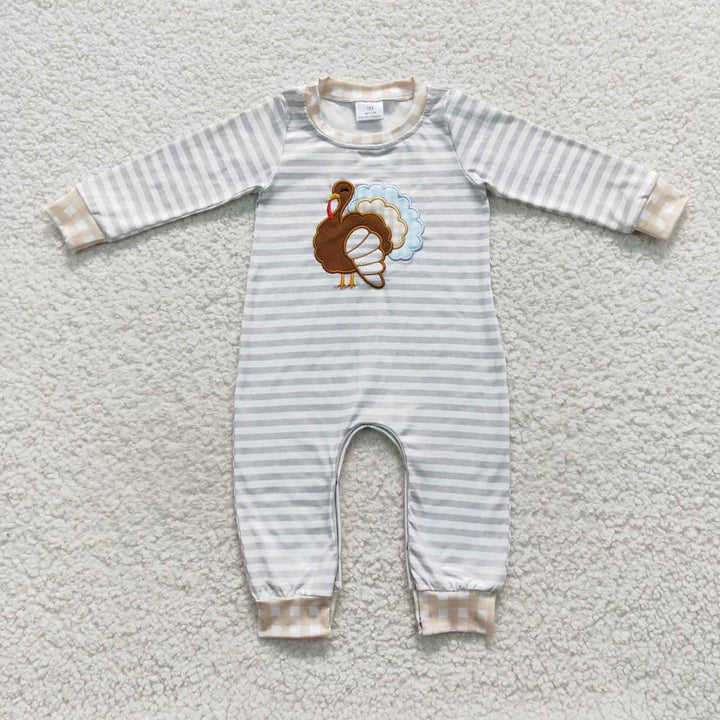 Thanksgiving Matching Sibiling Embroidered Turkey Set