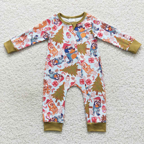 Matching Family Blue Dog Christmas Pajamas