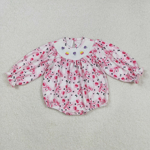Smocked Halloween Ghost & Candy Corn Bubble
