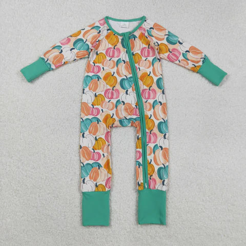 Matching Sibiling Fall Pumpkins Pajama Set