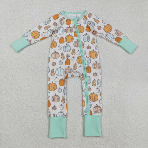 Matching Sibiling Halloween Fall Pumpkin Pajamas