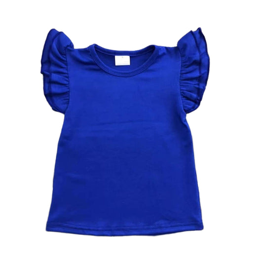 Girls Ruffle Short Sleeve Shirts