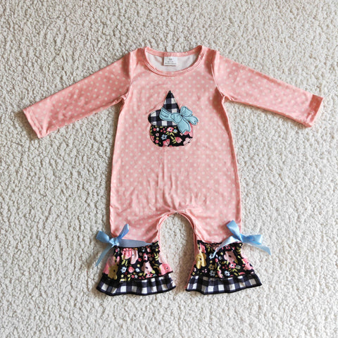 Matching Sibiling Embroidered Witch Pumpkin Set