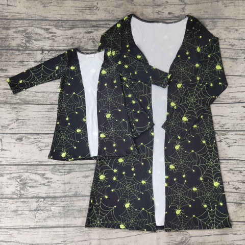 Matching Spider web Halloween Cardigans