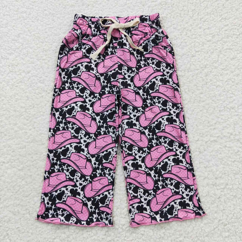 Western Print Wide Leg Pants