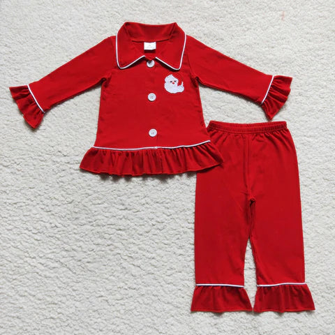 Red Santa Family Pajamas - Kid
