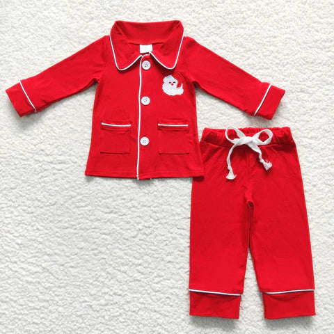 Red Santa Family Pajamas - Kid