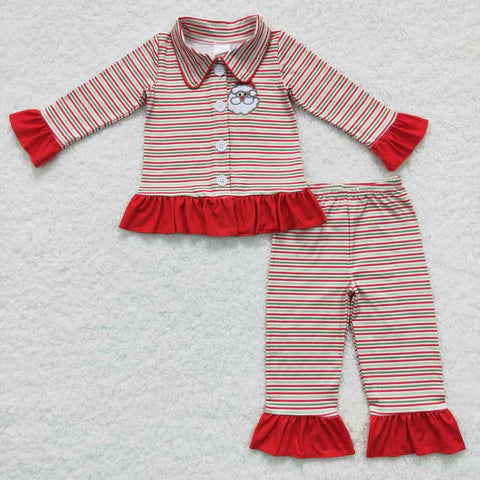Stripe Santa Family Pajamas - Kid