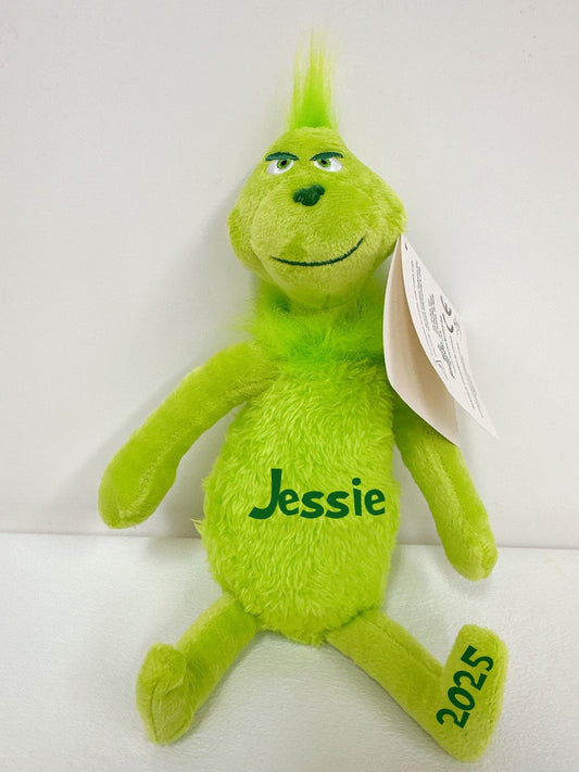 Custom Name Christmas Mean Green Animal or Brown Dog Stuffed Animal