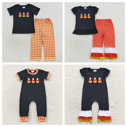 Matching Sibiling Halloween Candy Corn Set