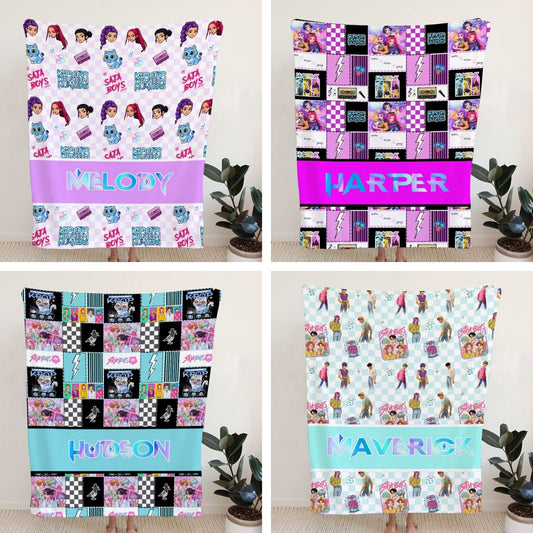 Custom K*P o p D - H u n t e r Cozy Blanket